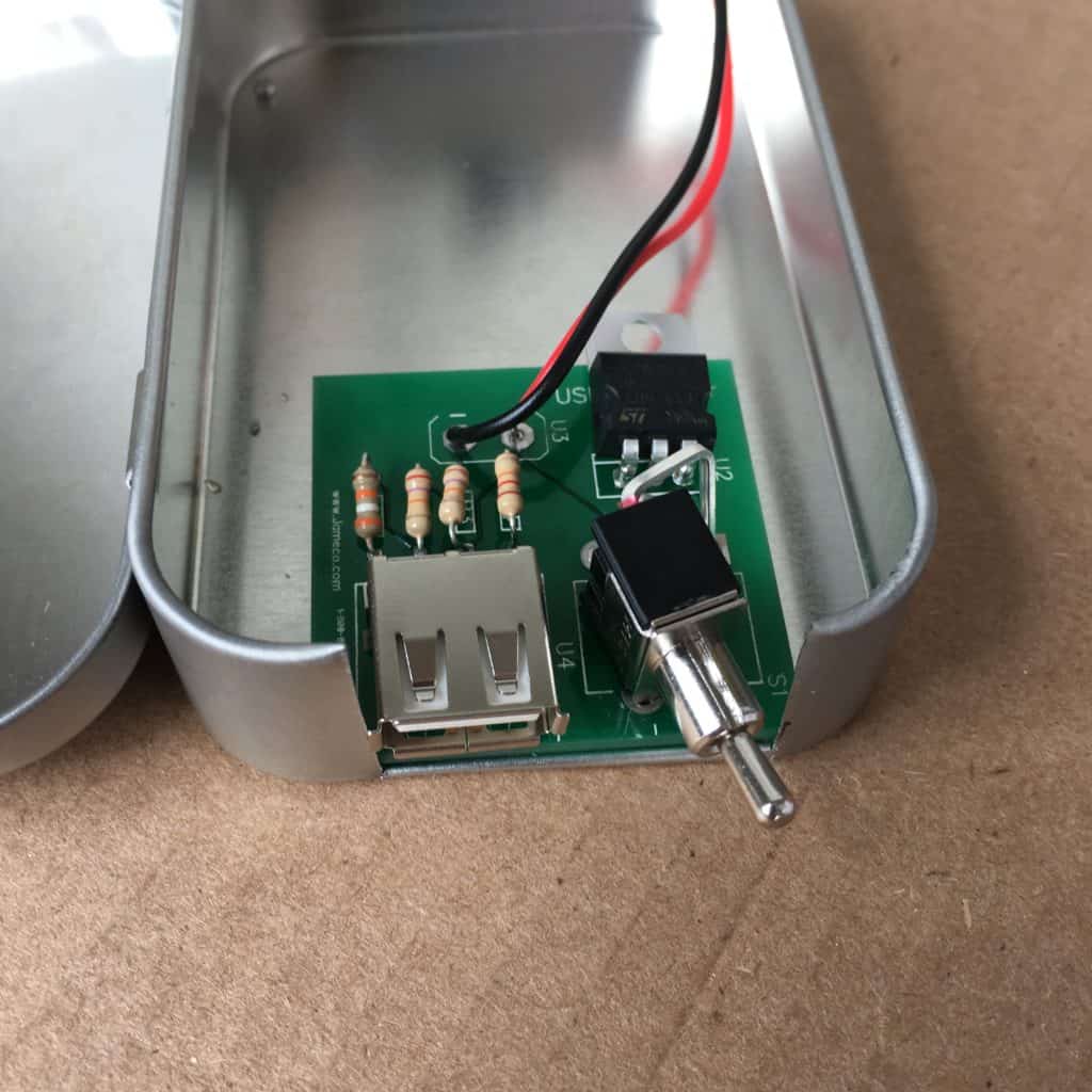 electronics kit housed in altoids tin