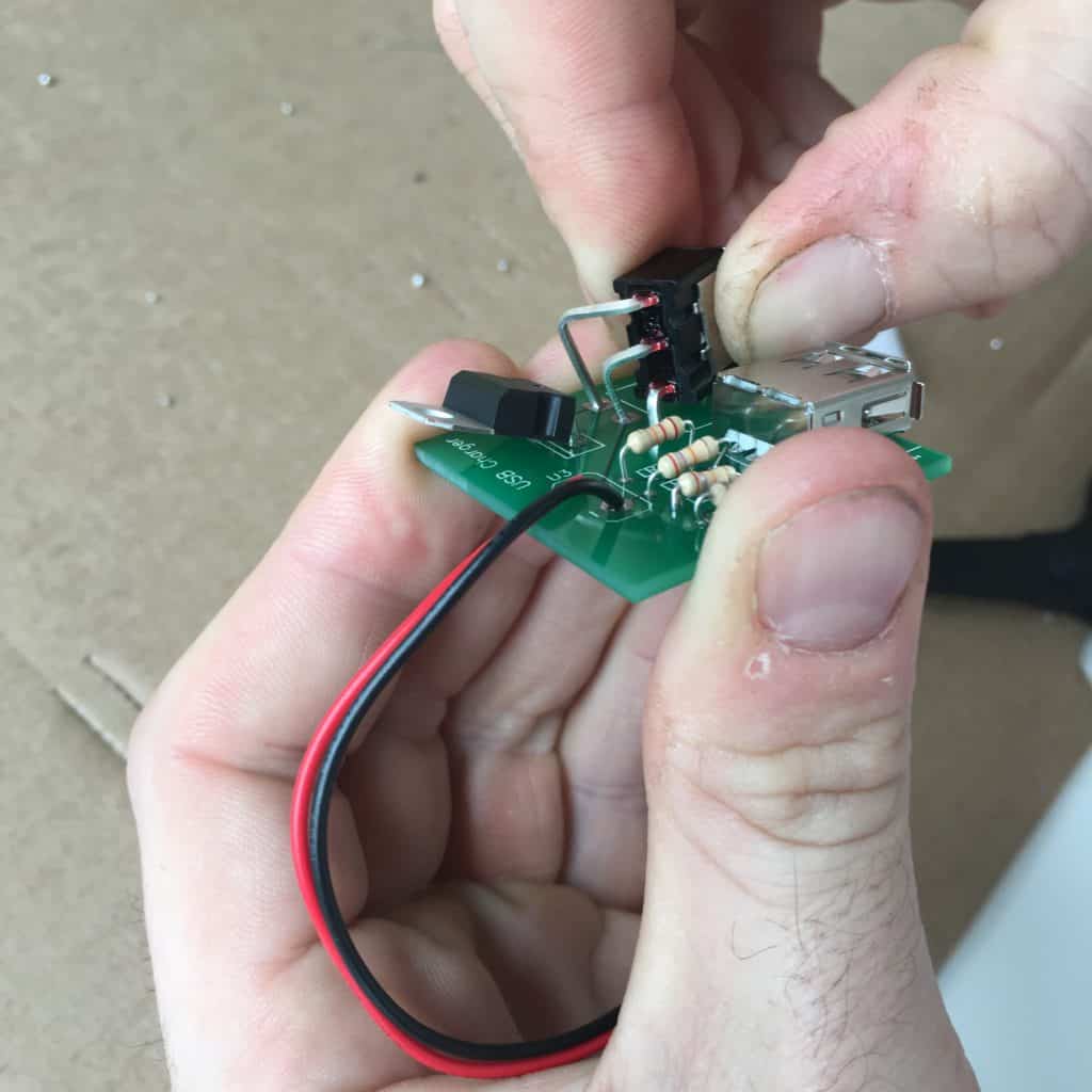 placing toggle switch into pcb with bent legs