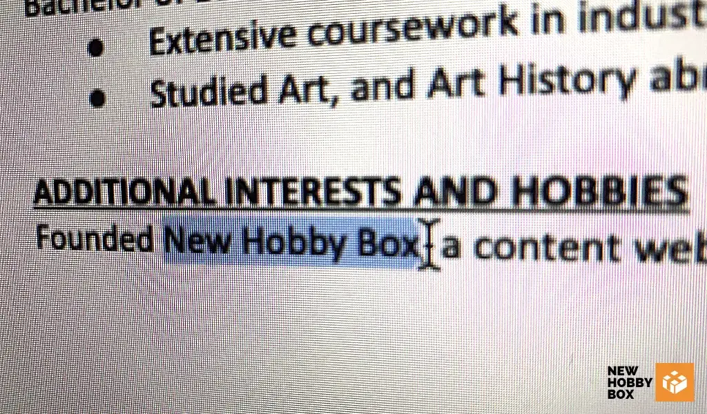 best way to write hobbies in resume